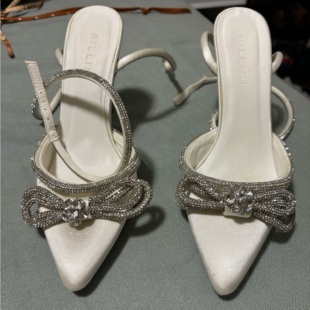 Billini elope heels in satin white